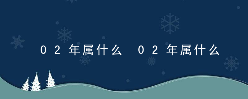 02年属什么 02年属什么生肖